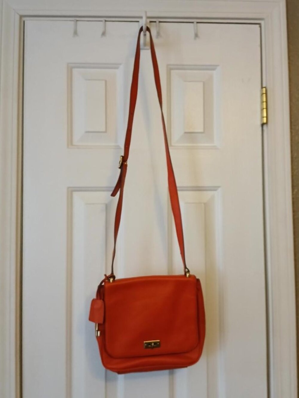 FOSSIL orange leather crossbody